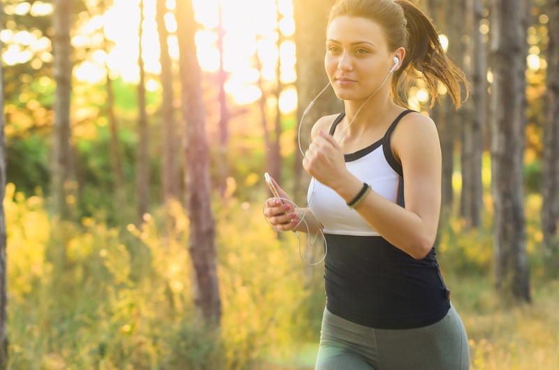 Woman doing Pilates exercise